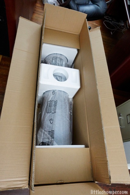Telescope packed in box